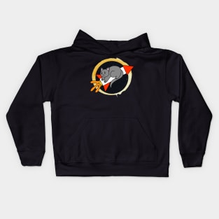 Rocket Cat in Space Kids Hoodie